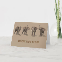 Gott nytt år 2022 Elefanter Helgkort