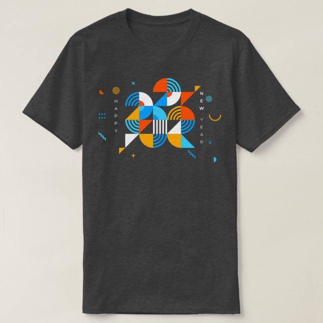 Gott nytt år 2022 Modern geometrisk design 2 T Shirt (Design framsida)