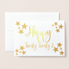 Gott nytt år 2022 Stars-oljekort Folierat Kort