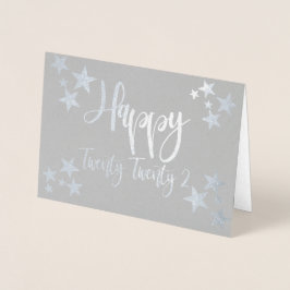 Gott nytt år 2022 Stars-oljekort Folierat Kort