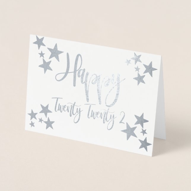 Gott nytt år 2022 Stars-oljekort Folierat Kort (Framsida)