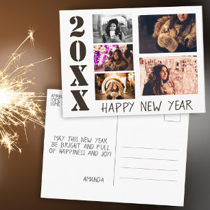 Gott nytt år 2023 5 Foto Collage Vykort