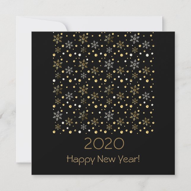 Gott Nytt År 2023 & Guld Juldekoration Julkort (Framsida)