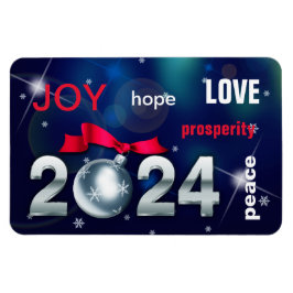 Gott nytt år 2023. Jul Bauble Magnet