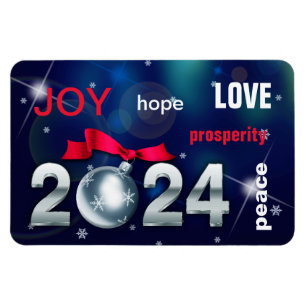 Gott nytt år 2023. Jul Bauble Magnet