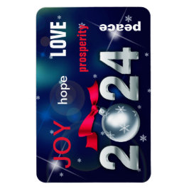 Gott nytt år 2023. Jul Bauble Magnet