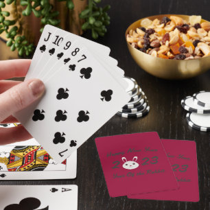 Gott nytt år 2023 Kaninens år Casinokort