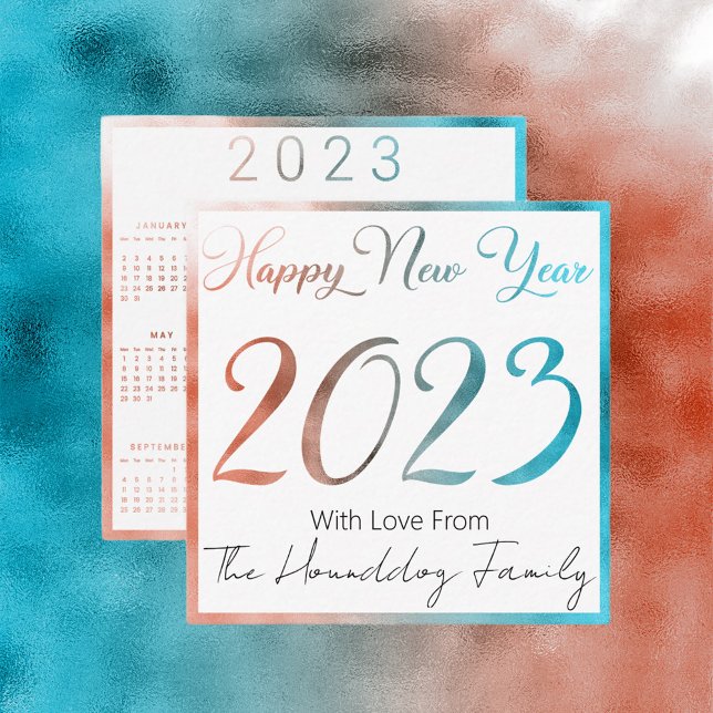Gott nytt år 2023 med Kalender Anteckningskort (Skapare uppladdad)