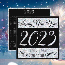 Gott nytt år 2023 med Kalenderkort Anteckningskort