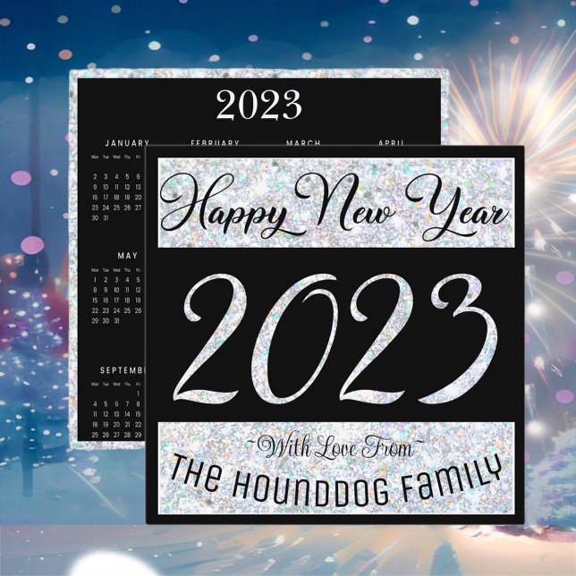 Gott nytt år 2023 med Kalenderkort Anteckningskort (Skapare uppladdad)