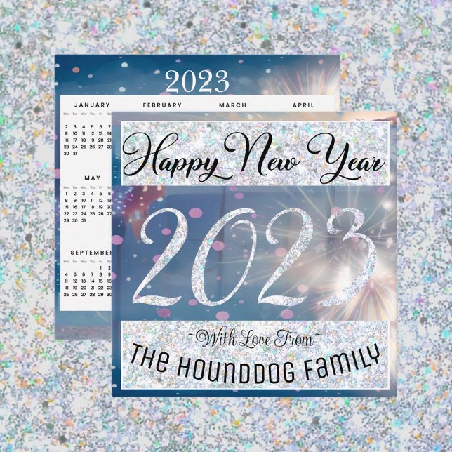 Gott nytt år 2023 med Kalenderkort Anteckningskort (Skapare uppladdad)