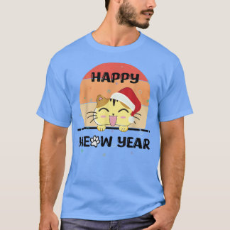 gott nytt år 2023 med lustig katt t shirt