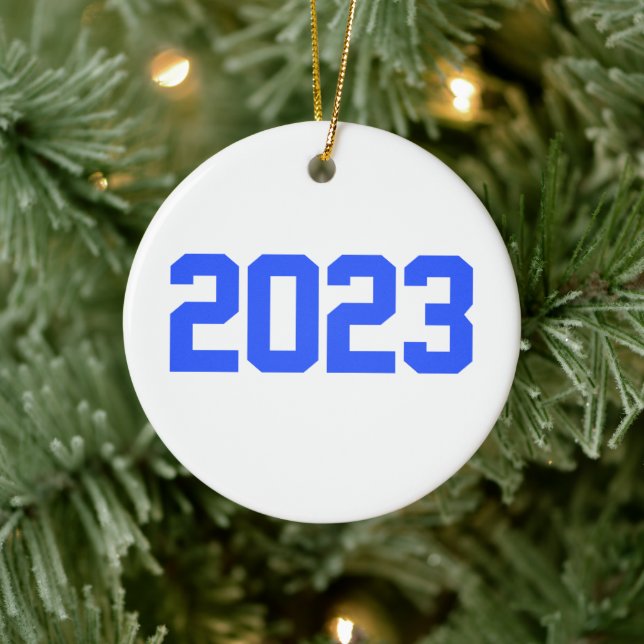 Gott nytt år 2023 - nytt år 2023 julgransprydnad keramik (Träd)