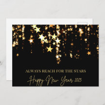 Gott nytt år 2023 Reach för Stars Black Guld