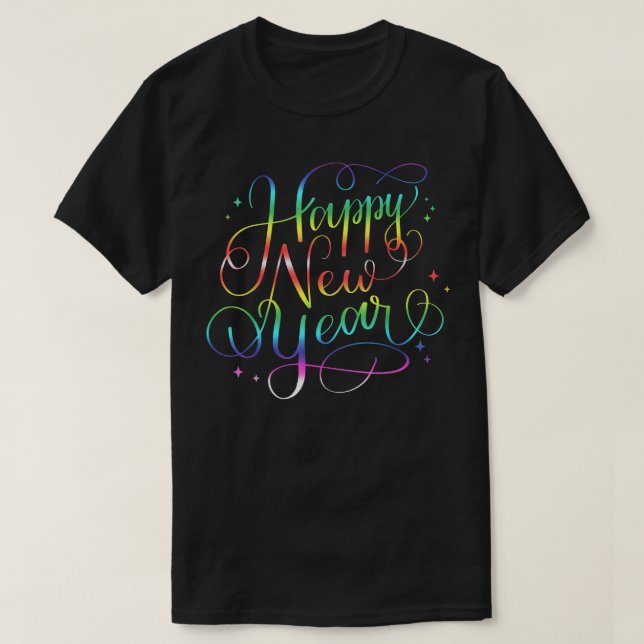 Gott nytt år 2023 Retro Disco Boll Nyårsafton T Shirt (Design framsida)