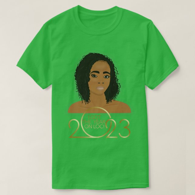 Gott nytt år 2023 Sisterlocks Locs T Shirt (Design framsida)