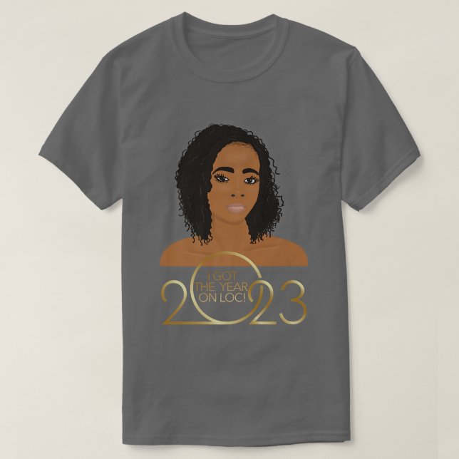 Gott nytt år 2023 Sisterlocks Locs T Shirt (Design framsida)