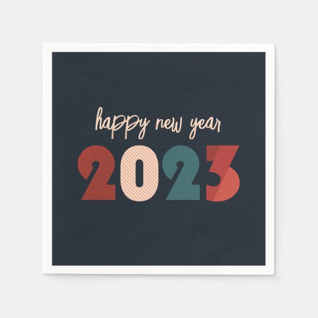 Gott nytt år 2023 text pappersservett (Framsidan)