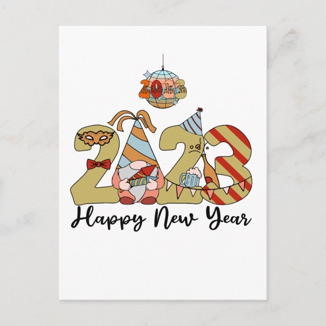 gott nytt år 2023 vykort (Framsida)