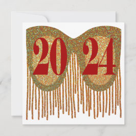 Gott nytt år 2024 - 2024 fullt av bra saker julkort