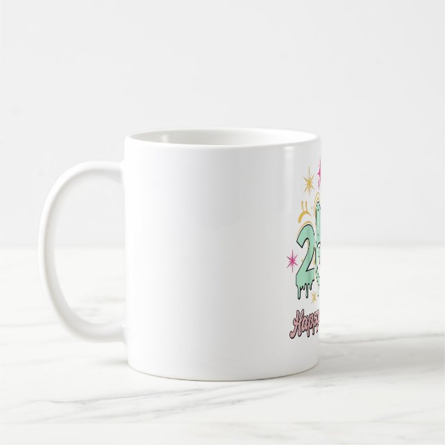 Gott nytt år 2024 Adjö 2023 Hej 2024 Kaffemugg (Vänster)