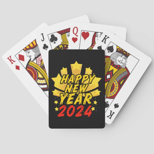 Gott nytt år 2024 casinokort (Baksidan)