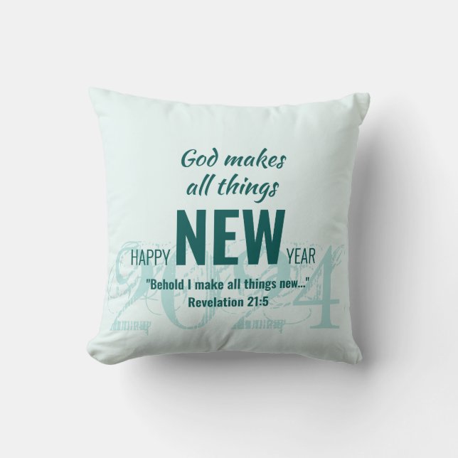 GOTT NYTT ÅR 2024 Christian Scripture Kudde (Framsida)