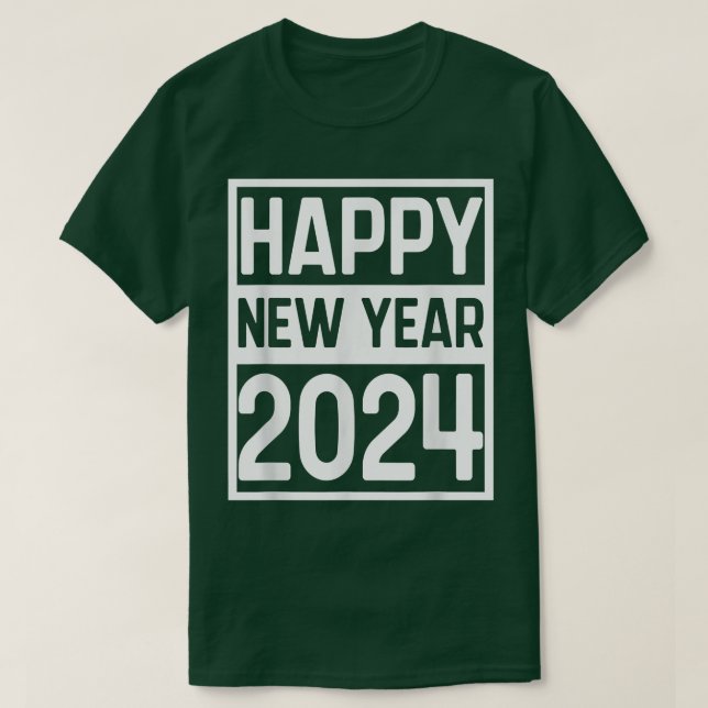 Gott nytt år 2024-Coolan, kinesiska Lunar i Firand T Shirt (Design framsida)