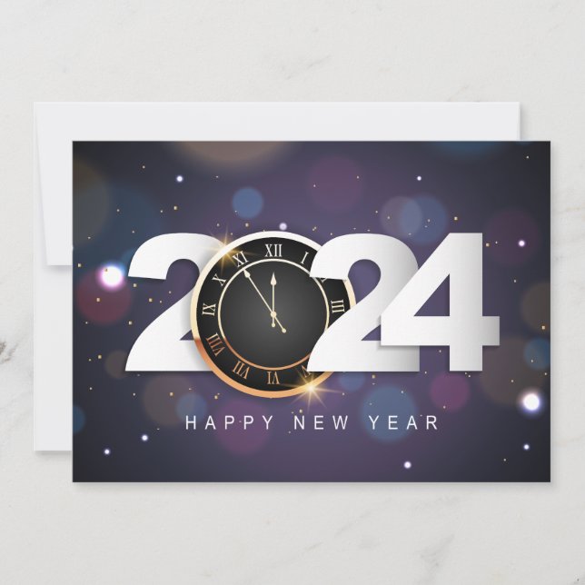 Gott nytt år 2024 inbjudningar (Framsida)