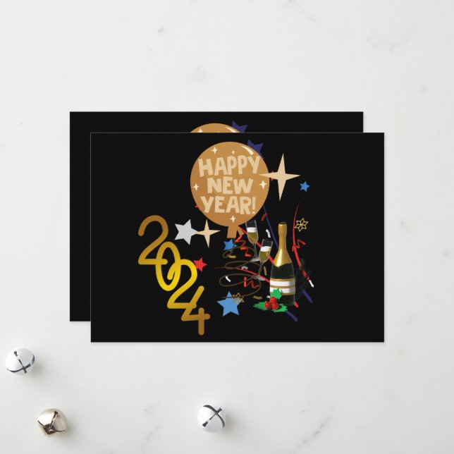 Gott nytt år 2024 julkort (Fram/Back In Situ)