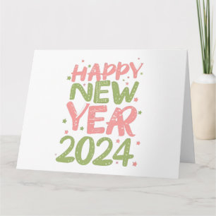 Gott nytt år 2024 kort