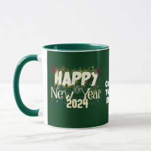 Gott nytt år 2024 Livlig Nyårsfest Mugg