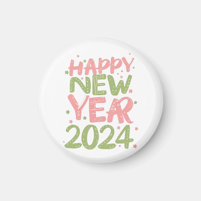 Gott nytt år 2024 magnet (Framsidan)