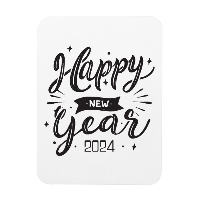 Gott nytt år 2024 magnet (Vertikal)