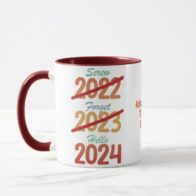 Gott nytt år 2024 NYE 2024 Nya året Party Mugg (Vänster)