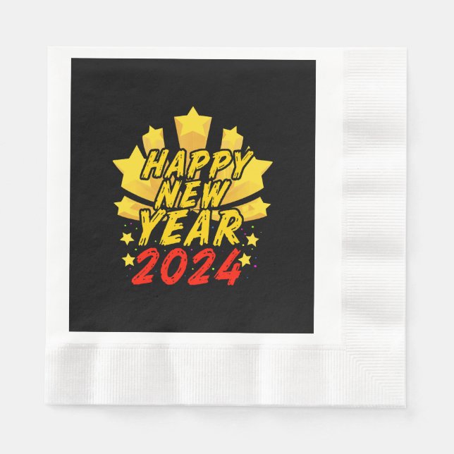 Gott nytt år 2024  pappersservett (Framsidan)