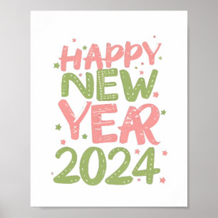 Gott nytt år 2024 poster