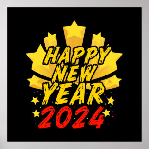 Gott nytt år 2024 poster