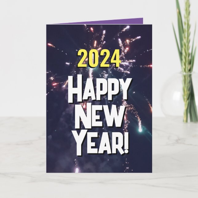 Gott nytt år 2024 Skicka via text Du kan hämta Helgkort (Framsida)
