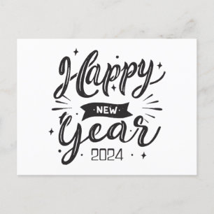 Gott nytt år 2024 vykort