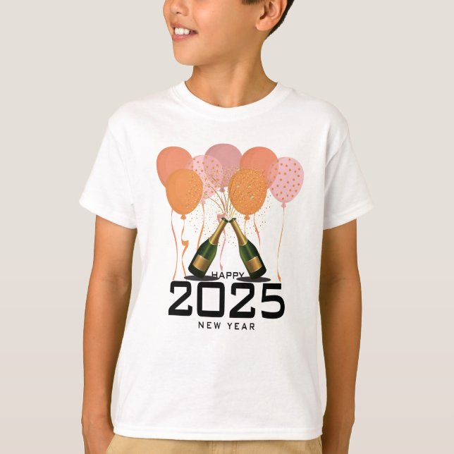 Gott nytt år 2025 barnskjortor t shirt (Framsida)