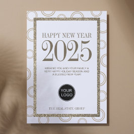 Gott nytt år 2025 Business Logotyp Simple Julkort