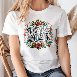 "Gott nytt år 2025" Colorful Mexican Fiesta T Shirt