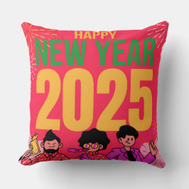 Gott nytt år 2025 Dekorativ kudde** Kudde