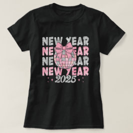 Gott nytt år 2025 | Disco Boll nyår T-Shirt