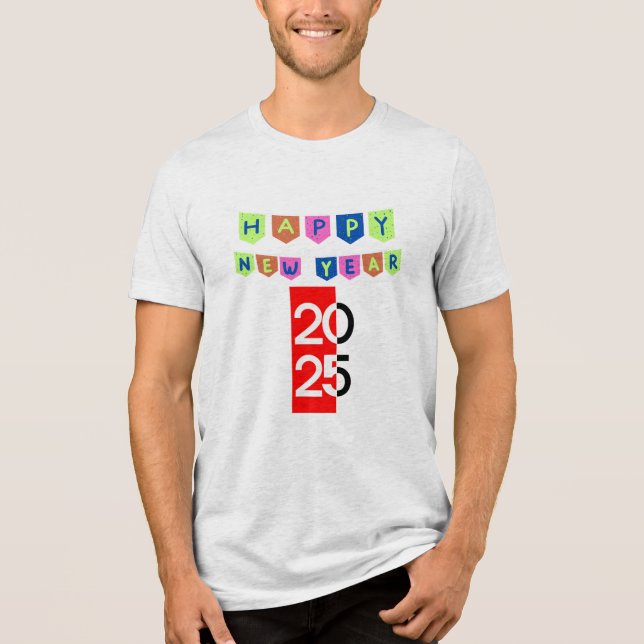 "Gott nytt år 2025 - Färgskanner T-Shirt (Framsida)