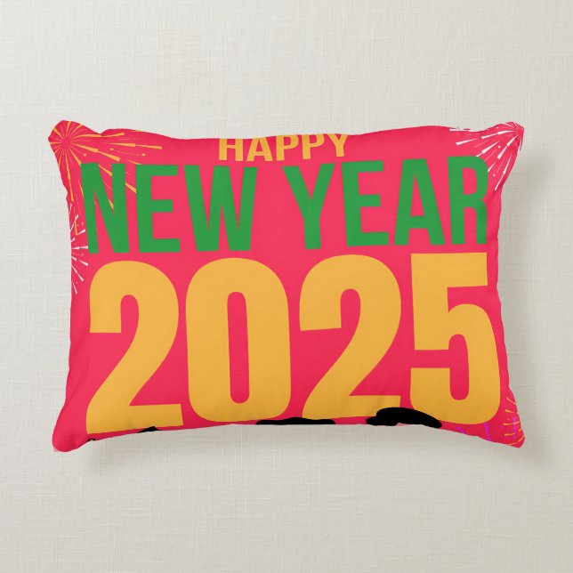 Gott nytt år 2025 Firande Prydnadskudde (Framsidan)