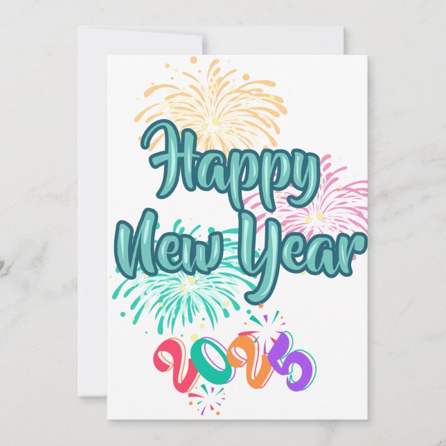"Gott nytt år 2025 🎆 Fyrverkeri Extravaganza!" Julkort (Framsida)