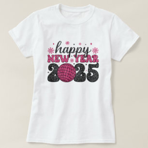 Gott Nytt År 2025 Glitter Disco Party T-Shirt