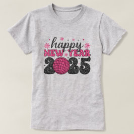 Gott nytt år 2025 | Glitter Disco Party T-Shirt